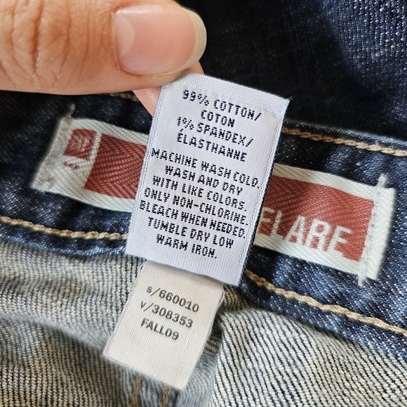 GAP curvy flare tall dark-wash classic boho western midrise Size 14L - Picture 7 of 7